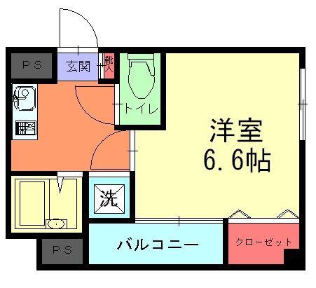エスポワール(1K/3階)の間取り写真