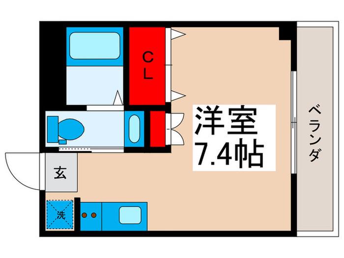フォルテッシモ(ワンルーム/1階)の間取り写真