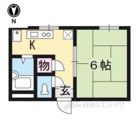 タウニィ杉(1K/2階)の間取り写真