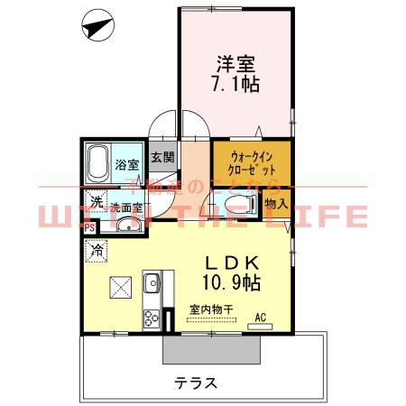 エトワールII(1LDK/1階)の間取り写真