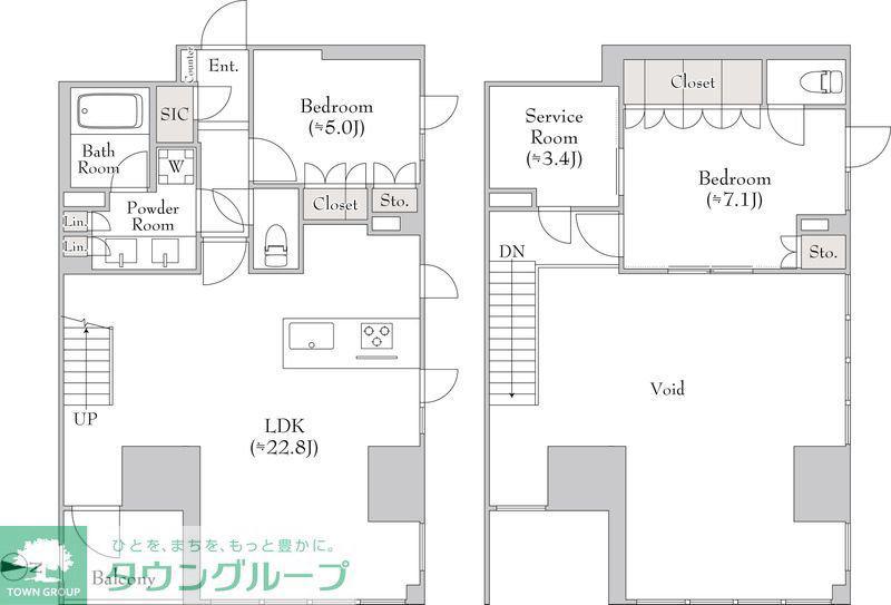 ルミーク錦糸町(2SLDK/5階)の間取り写真
