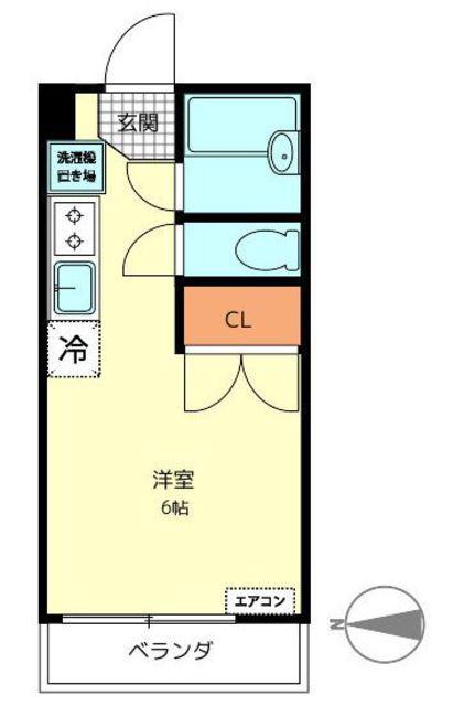 メゾンウィン(ワンルーム/3階)の間取り写真