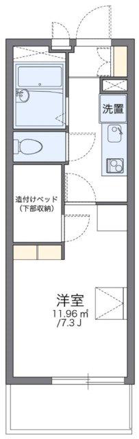 レオパレスINTERISTA(1K/2階)の間取り写真