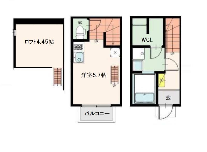 LESPACE CHOUETTE(1K/1階)の間取り写真