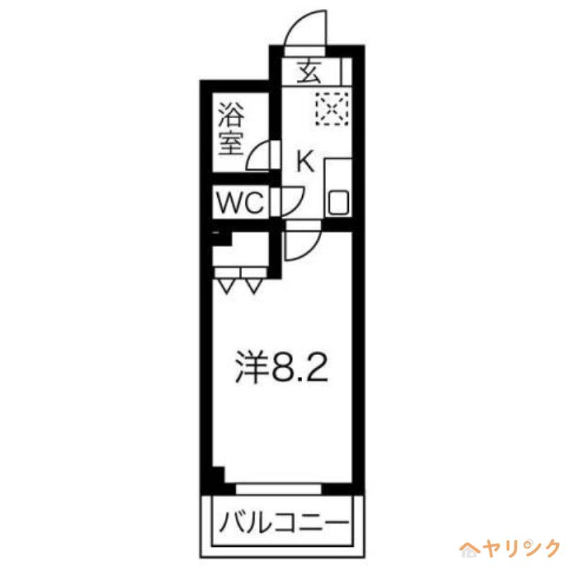 プリミエール小田井(1K/1階)の間取り写真