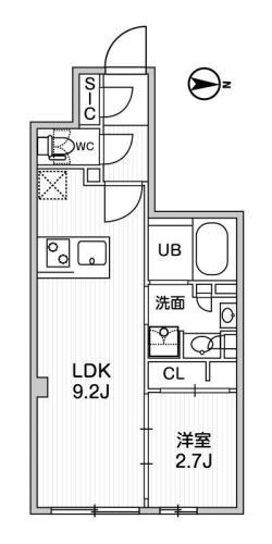 ルネサンスコート高田馬場PATRIA(1LDK/4階)の間取り写真