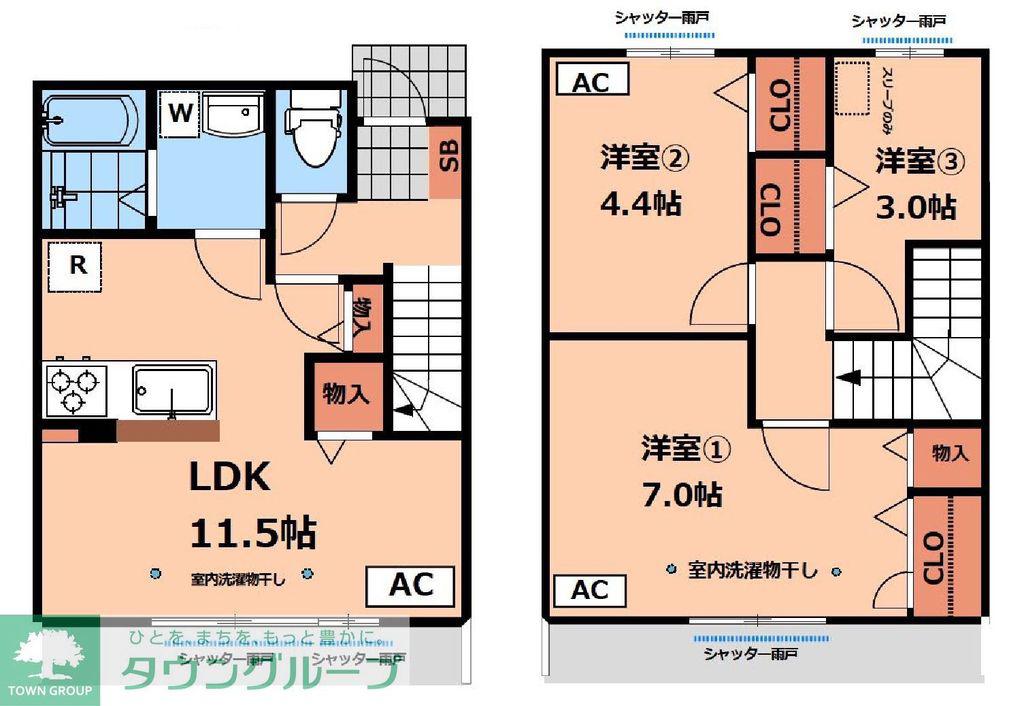 AMOURE(3LDK/1階)の間取り写真