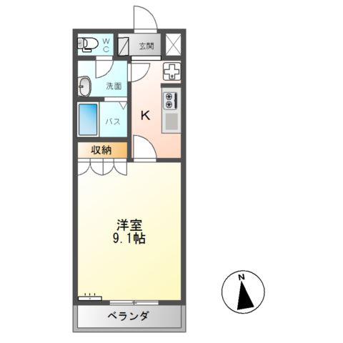 E・SHALIMAR(1K/2階)の間取り写真