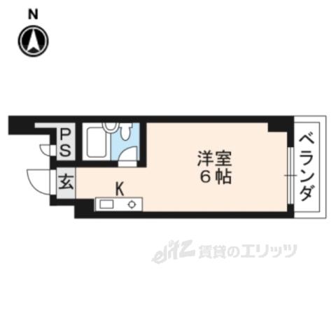 ノアーズアーク京都朱雀(1K/6階)の間取り写真
