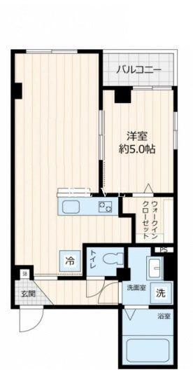 YUSHIMA KWD 7(1LDK/5階)の間取り写真