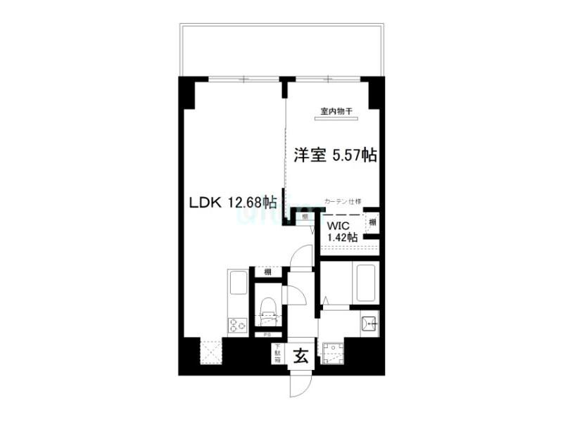 SAWARABI PARK HOUSE(1LDK/10階)の間取り写真