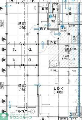 グランソフィア高萩 C(2LDK/2階)の間取り写真