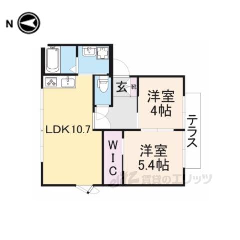 ビューアングル(2LDK/1階)の間取り写真