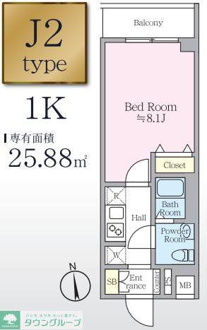 アイルプレミアム押上イースト(1K/1階)の間取り写真