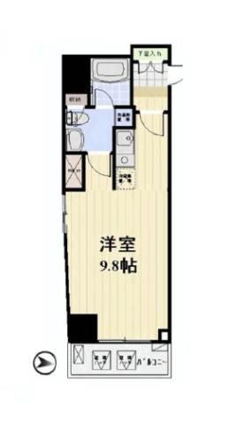 プロスペクト日本橋本町(ワンルーム/9階)の間取り写真