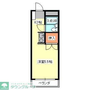 サンアベニュー東久留米(1K/1階)の間取り写真