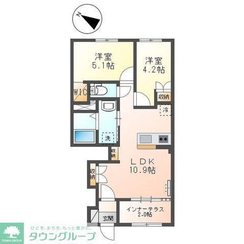 MOKA(2LDK/1階)の間取り写真