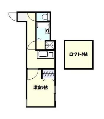 グレースウッド溝口(1K/2階)の間取り写真