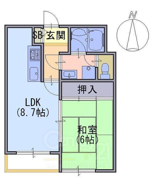 セント・ルークルス(1LDK/1階)の間取り写真