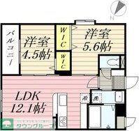 LUXCAS大橋(2LDK/5階)の間取り写真