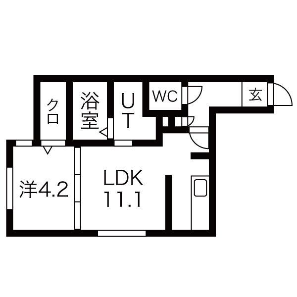 KURAXIA クラシア(1LDK/3階)の間取り写真