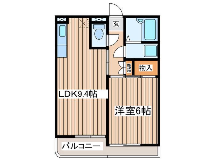 ストラット辻堂(1LDK/3階)の間取り写真