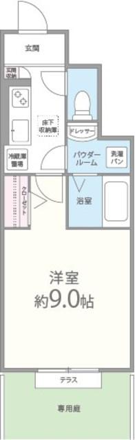 ファシルカワトII(1K/1階)の間取り写真