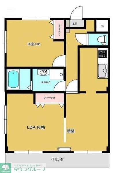 イーストワン高見原(1LDK/3階)の間取り写真