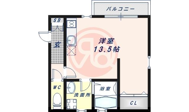 SUMISEI照ヶ丘(1LDK/2階)の間取り写真