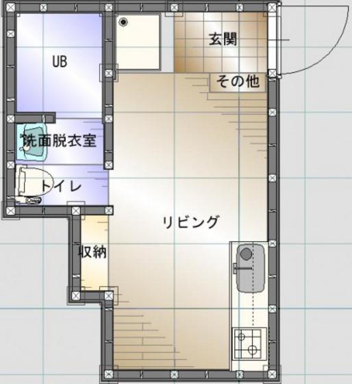 CASA COZYコイン通(ワンルーム/1階)の間取り写真