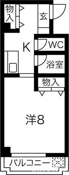メゾン光洋(1K/3階)の間取り写真