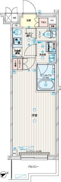 ルーブル武蔵新城七番館(1K/3階)の間取り写真