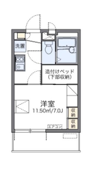 レオパレス玉川ソレイユ(1K/3階)の間取り写真