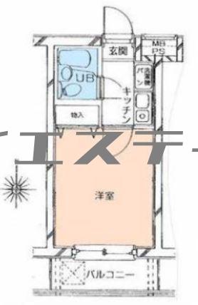 菱和パレス淵野辺(1K/3階)の間取り写真