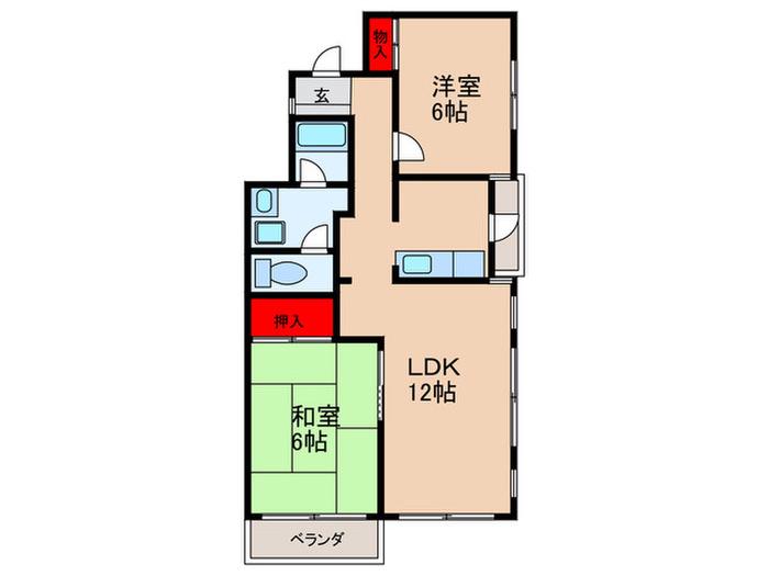 NOAHS ARK(2LDK/4階)の間取り写真