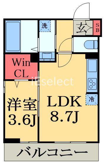 D-ROOM末広2丁目(1LDK/2階)の間取り写真