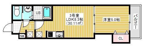 ARCENCIEL柏(1LDK/2階)の間取り写真