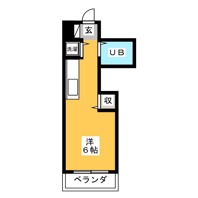 ふらっと瀬村パートI(ワンルーム/2階)の間取り写真
