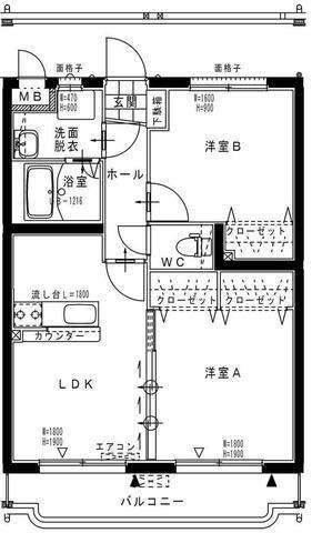 シエースタ・ひなたI(2LDK/3階)の間取り写真