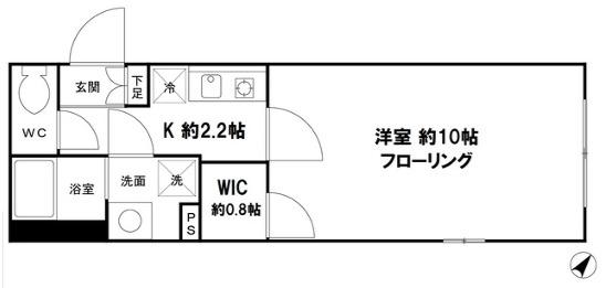 コンポジット駒込(1K/2階)の間取り写真