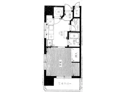 パレ菜園(1K/5階)の間取り写真