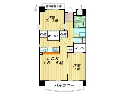 ステージ覚王山(2LDK/3階)の間取り写真