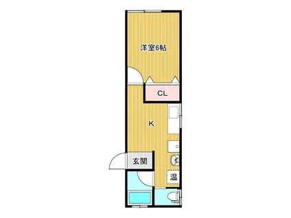 サンライヅフィールド(1K/1階)の間取り写真