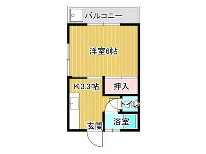 コーポひかり(1K/2階)の間取り写真