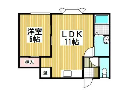 CAPEHOUSE(1LDK/2階)の間取り写真