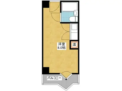 栄マンションN棟(ワンルーム/6階)の間取り写真