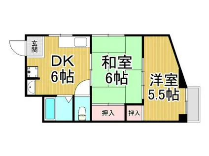 神田ビル(2DK/3階)の間取り写真