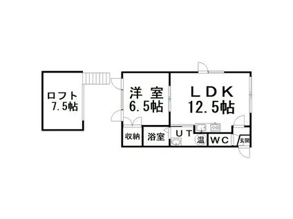 アーバンビクトリア(1SLDK/2階)の間取り写真