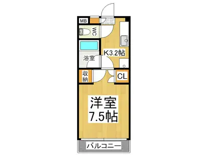 グレースフル芳川A・B(1K/1階)の間取り写真