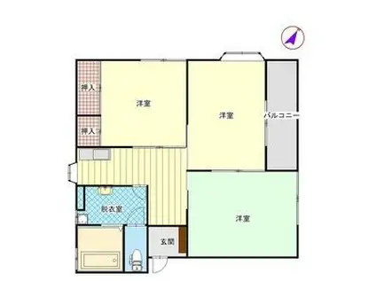 ブリージーS(3DK/2階)の間取り写真